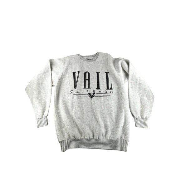 Vtg Vail Colorado Crewneck Sweatshirt Gear For Sports L Pullover Inside out - Picture 1 of 9